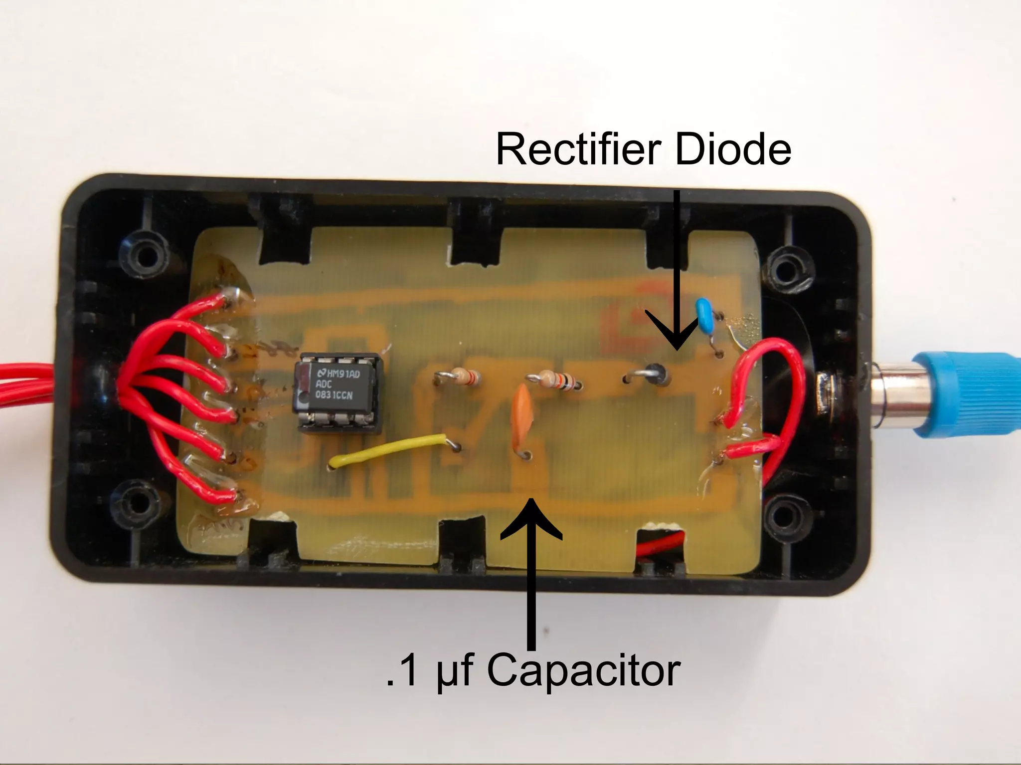 Rectifier Diode


          ↓
     ↑
.1 µf Capacitor
 
