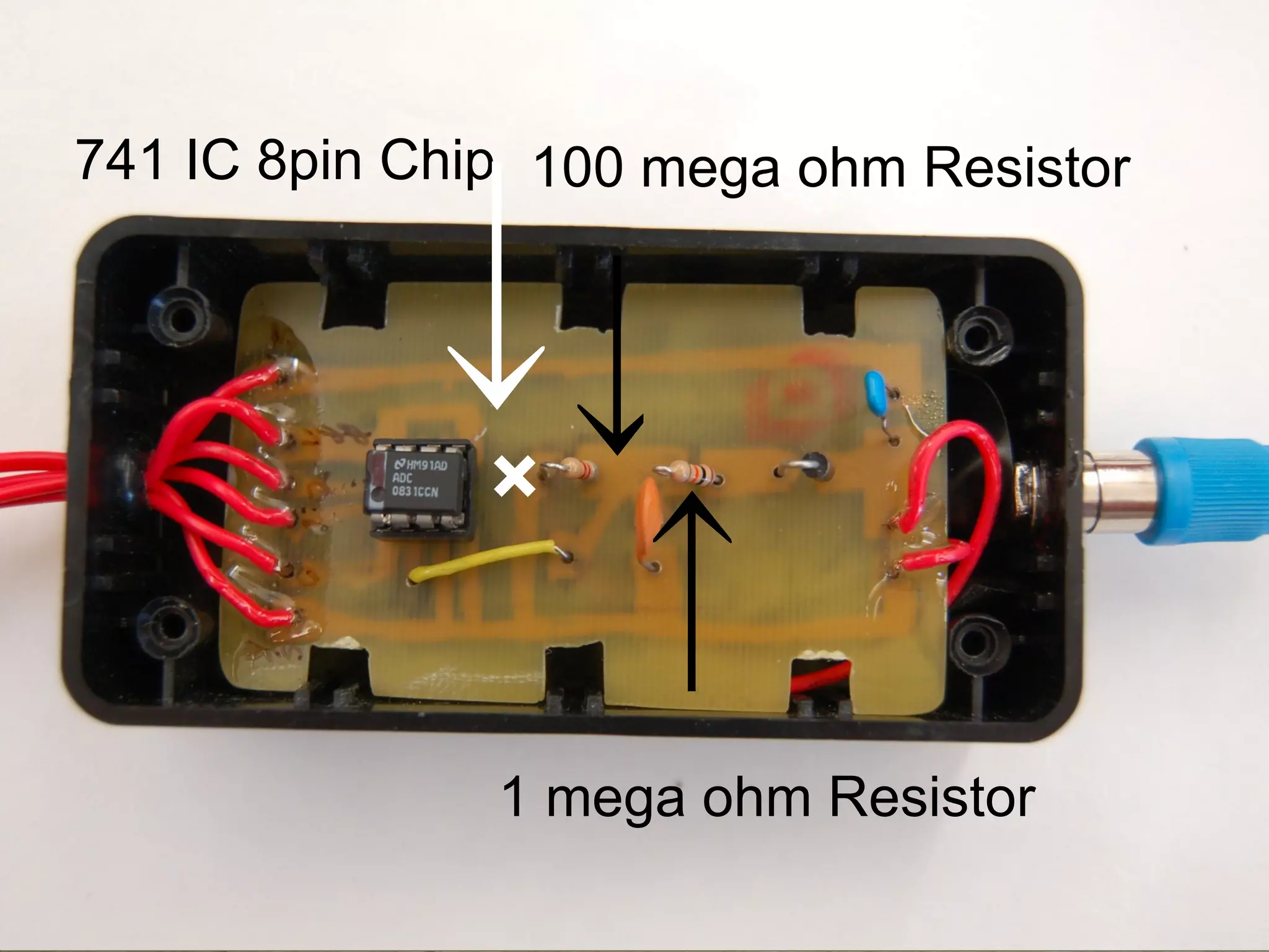 741 IC 8pin Chip 100 mega ohm Resistor


          ↓↓  ×
                  ↑
               1 mega ohm Resistor
 