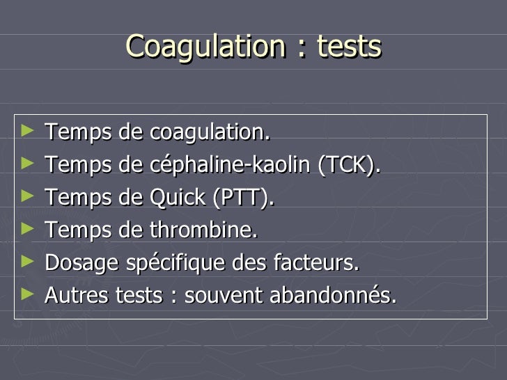 La coagulation