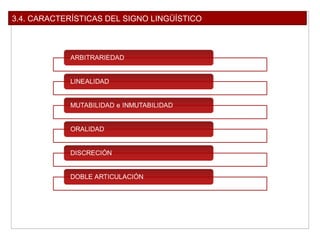 3.4. CARACTERÍSTICAS DEL SIGNO LINGÜÍSTICO
 