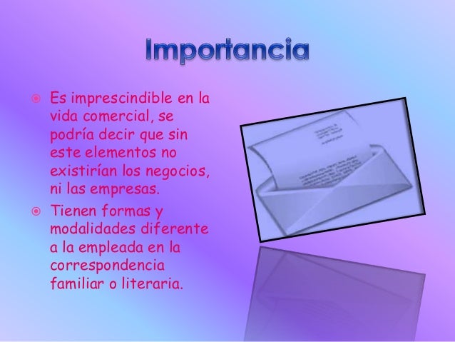 La correspondencia