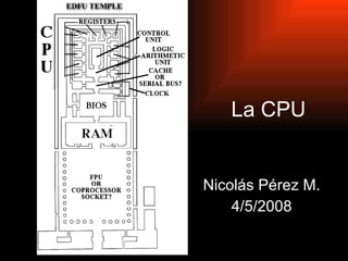 La CPU Nicolás Pérez M. 4/5/2008 