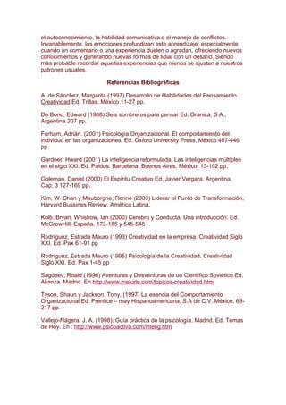 La Cratividad Y El Aprendizaje