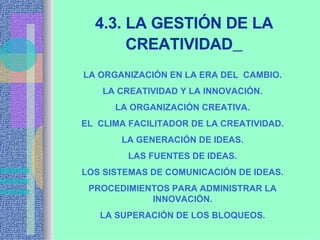 La Creatividad en las Organizaciones y en la Educación