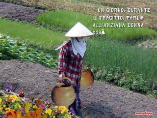 Un giorno, durante il tragitto, parlò all’anziana donna così: 