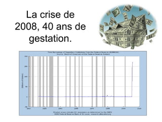 La crise de 2008, 40 ans de gestation. 