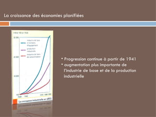 La croissance des économies planifiées <ul><li>Progression continue à partir de 1941 </li></ul><ul><li>augmentation plus i...