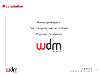 La solution Une équipe d’experts Des outils performants et maîtrisés 15 années d’expérience 