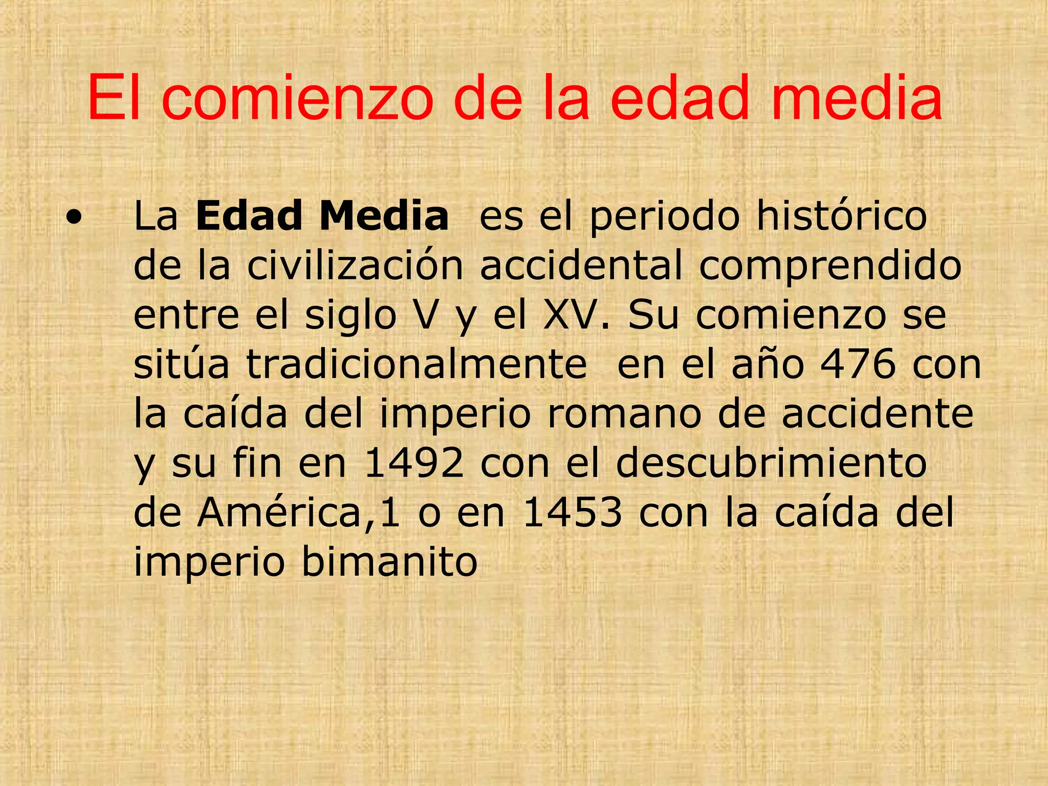 La Edad Media PPT