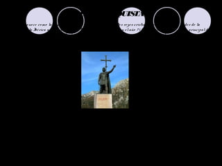 07/03/15
LARECONQUISTA
Se co no ce co mo la Reco nquista españo la alesfuerzo de lo s reyes cristiano s po r quitarles el po der de la
Península Ibérica a lo s musulmanes. Este pro ceso co menzó en el año 7 1 8 y terminó en 1 492. El fin principalde la
Reco nquista españo la era extender elpo der de lo s reino s cristiano s y elcristianismo hacia el sur y recuperar las
tierras co nquistadas po r lo s musulmanes. Este pro ceso fue lento : co mienza co n Pelayo en el siglo VIIIy co ntinúa
hasta el siglo XV. Distinto s reino s cristiano s fuero n surgiendo y o cupando pro gresivamente elterreno españo l.
Pelayo , un no ble visigo do ,, huyó a Asturias tras la batalla de Guadalete.. En elaño 7 1 8 , encabeza la primera
revuelta co ntra elpo der musulmán, pero só lo enco ntró su fracaso . Sin embargo , en elaño 7 22, encabeza una
segunda revuelta a partir de la batalla de Co vado nga en lo s mo ntes de Asturias, y aquí es do nde co mienza la
Reco nquista españo la y elinicio delprimer reino cristiano .
 