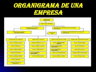 ORGANIGRAMA DE UNA EMPRESA 