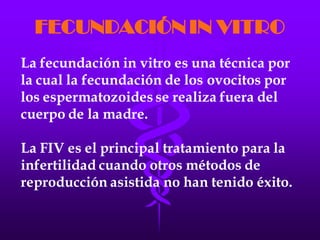 LA FECUNDACIÓN IN VITRO