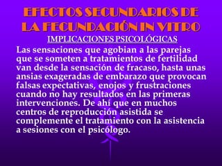 LA FECUNDACIÓN IN VITRO