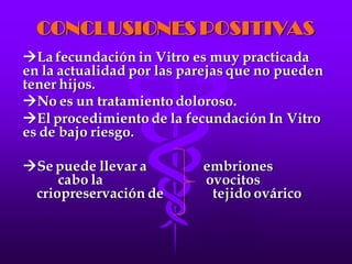 LA FECUNDACIÓN IN VITRO