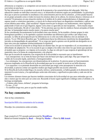 La Gallina No Es Un áGuila Fallida