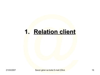Relation client 