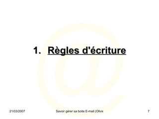 Règles d'écriture 