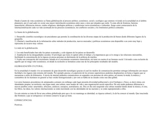 La GlobalizacióN Y Su EvolucióN