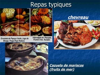 Repas typiques Cazuela de mariscos (fruits de mer) chevreau 