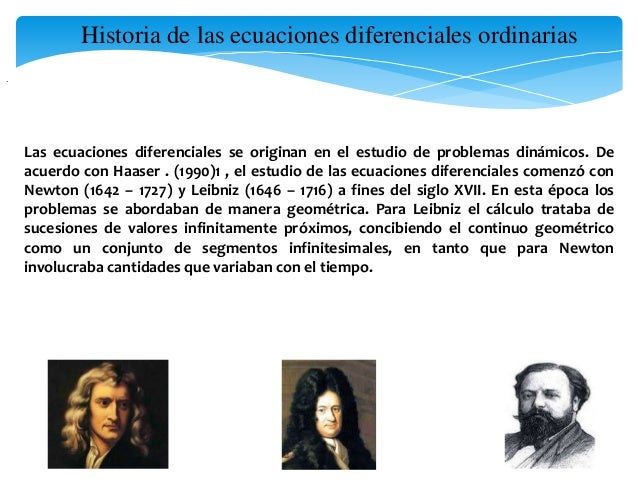 La historiadelasecuacionesdiferencialesordinarias