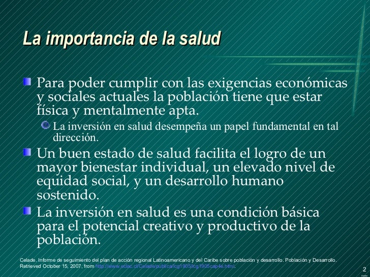 La Importancia De La Salud Y SituacióN Actual