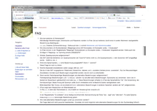 :::; F
AQ- AAT-Trans

令t jlin dent hal.defAAT/wikν 間
(
，

的

.php/ F
AQ

會

)

國 Me叫 besucht ! i LEO Deutsch-Eng li的
T;

川

TYP03 L
ogin:AAT :::; http:/ / www.archa 臼 b... ，.日
.; _buero

曰::ARCHAEOBOOKS 囝 CA-2 囡 Paw_2 :: l e A ccess r::J Collect
:;
:; I
ectiv

Your p間 s I Pr

哨

Ac:ce仕

The...

Anmelden I Benu包erkonto erstelien

Seit e

Diskussion

Lesen

Quelitext anzeigen

1 Seite 11

Versionsgeschichte

Suchen

FAQ
1. Wie ken nzeichne ich Homonyme?

Mehrdeutige Bezeichnungen (Homonyme und Polyseme) werden in xTree (bis auf weiteres) durch eine in runden Klammern nachgestellte
Navigation
Hauptseite
Gemeinsc!h
afts-Portal
Aktuelie Ereignisse Le
泣的

Anderungen

Zu äiiige Seite
Hilfe

Bezeichnung disambiguie的
旦旦i.m2盟主 Draisine

(Schienenfahrzeug) Siehe auch den A b schnitt Homonvme und Homonvmzusätze.
今

2. Wie dokumentiere ich Konkordanzen (Mappings) eines AAT-Konzeptes mit Konzepten ande時 r Vokabulare?

In xTree können in der Registerkarte "Mappings" Konkordanzen zu Konzepten ande陀 r Vokabulare hergestelit werden. Siehe auch die
Einträge in "Mapping ， zu "spinning wheels 2300263278 ".
閃"
3. ìtVerden Quasisynonyme aufgenommen?

Der AAT sieht die Aufnahme von Quasisynonymen als "Used for" terms nicht vo r Ob Quasisynonyme
.
werde 內 ， bleibt zu 附a的 n

的

r den deutschen AAT eingepflegt

令

Werkzeuge
Links auf diese Seite
Anderungen an verlinkten
Seiten
Spezialseiten
Druckversfion
Permanenter Link

4. Wird eine Sprachvariet 泌

的r

eine Bezeichnung ausgewählt? Wenn 戶，
welche?

Diese Frage ist noch zu klären.
5. Welche Assoziati onsrelatione n solien ausge叫 ählt we吋 en?

Die durch den AAT vorgegebenen Relationen (Hierarchie陀 lationen und A s soziation) bleiben jmmer unveränder1. Nur bei Neuvorschlägen
(Kandidaten) könnten auch Beziehungen eingerichtet werden; das ist noch zu entscheiden
6. Wann werden fremd sprachige Bezeichnungen als alternative Bezeichnungen aufgenommen?

Fremdsprach ige Bezeichnungen (z.B. "Lit de jour' )
﹒
werden nur als alternative Bezeichnungen (Synonyme) au旬 enommen ，
wenn sie im
deutschen Sprachraum gebräuchlich sind oder wa的 n. Diese Bezeichnungen erhalten in xTree das Sprachattribut "de". Die Verwendung der
fremdsprachigen Bezeichnung als Synonym solite durch mindestens eine verlässliche Quelie nachgewiesen sein.
Bitte beachten Sie: E s w e的 en arundsätz lich k e i n altemativen Bezeich nungen in anderen Sprachen (andere als "de") . ufgenommen.
a
7. xTree zeigt beim Abspeichern ein Warndreieck an.

Im Te前給他， dem das Warndreieck e的 ch創 nt，
in
steht ein Hinweis auf die Ursache，
z.B

ιι . Sprach8 d8 Je也

S 鈍。阻 8p1 rruss mt閣

制

制

‘

5 8 閉 8 b ø帽 zugl8 B u 輯 hnur 9 世 S虹

酬

.

In der Registerkarte "Grunddaten" ist es häufig eine fehlerhafte Kennzeïchnung der Rolie "bev。但
ugt" oder "alternativ". Für jede Sprache
muss e s g旦旦豆旦旦旦旦 bevorzugte Bezeichnung geben
8. Wie viele alternative Bezeichnungen solien au旬 enommen werden?
Die Frage lässt sich nicht pauschal beantworten. Grundsä位 lich sind möglichst viele alternative Bezeichnungen für den Sucheinstieg hilfreich.

1

 