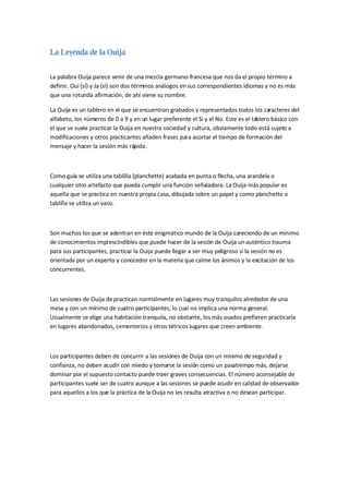 La Leyenda De La Ouija