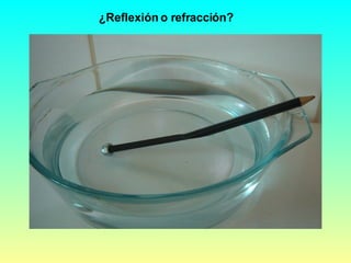 ¿Reflexión o refracción? 