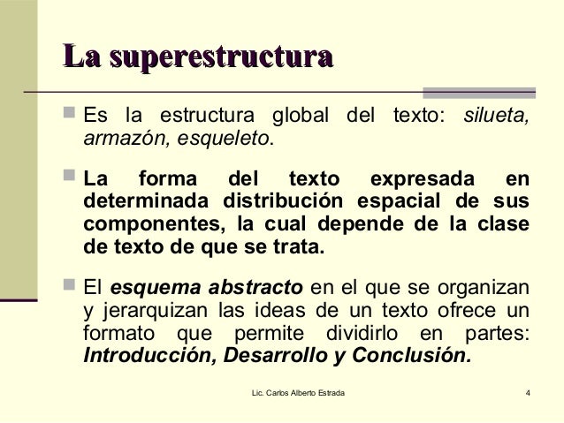 La estructura textual