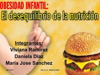 Integrantes: Viviana Ramirez Daniela Díaz Maria Jose Sanchez 