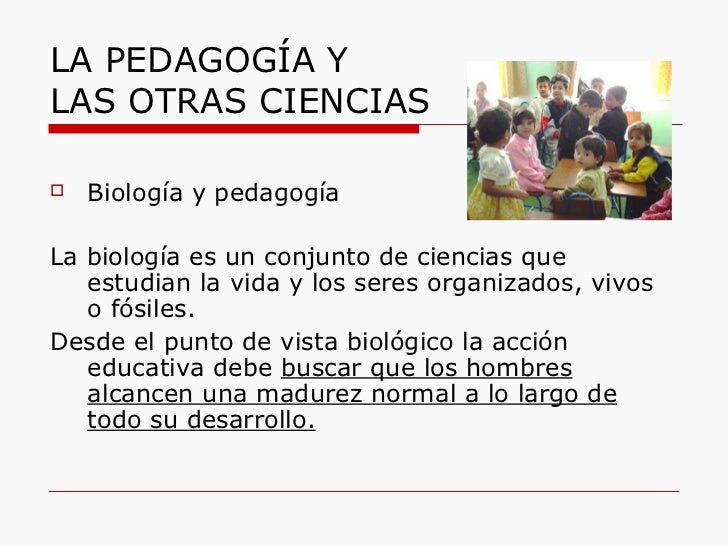 La Pedagogía y otras ciencias auxiliares