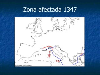 Zona afectada 1347 Gènova Venècia Marsella Bizanci 