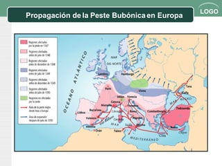 Propagación de la Peste Bubónica en Europa 