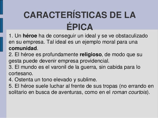 La épica medieval