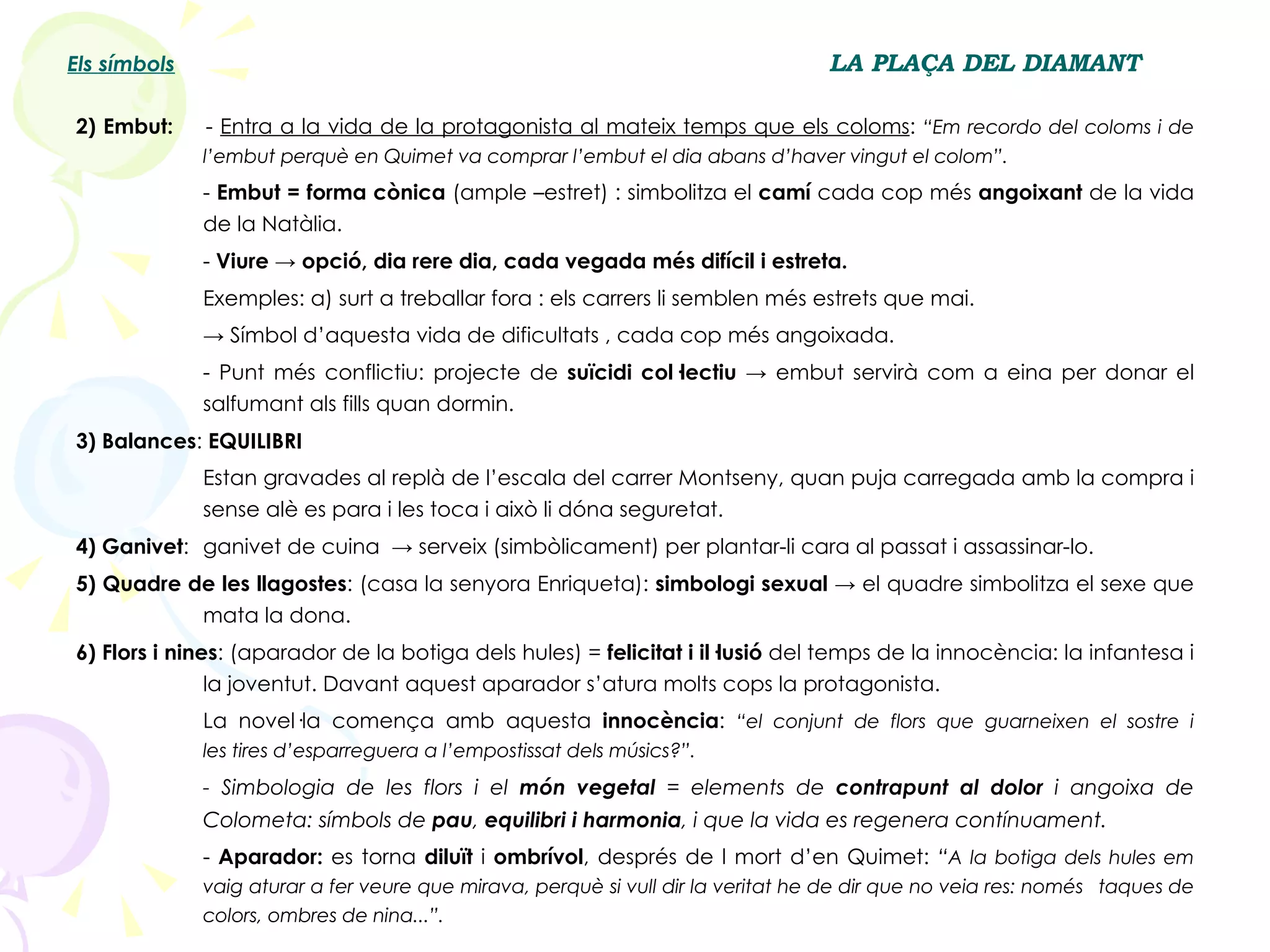 La PlaçA Del Diamant SíMbols | PPT