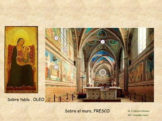 Sobre tabla . OLEO Sobre el muro, FRESCO M. C García Chimeno IES “Leopoldo Cano” 
