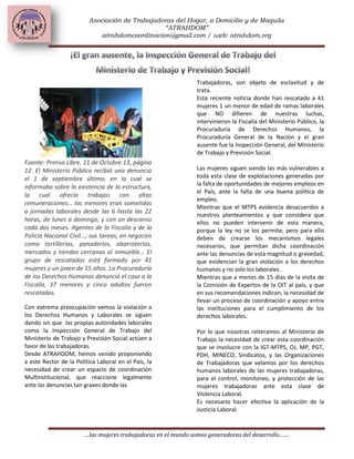 Asociación de Trabajadoras del Hogar, a Domicilio y de Maquila
“ATRAHDOM”
atrahdomcoordinacion@gmail.com / web: atrahdom.o...