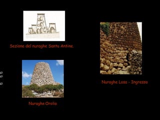 Sezione del nuraghe Santu Antine.
Nuraghe Losa - Ingresso
Nuraghe Orolio.
 