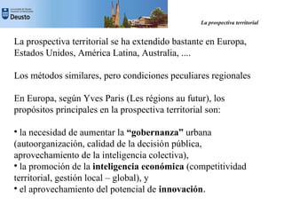 La Prospectiva Territorial