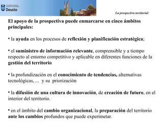 La Prospectiva Territorial