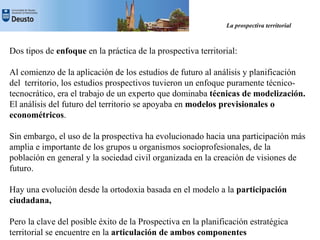 La Prospectiva Territorial