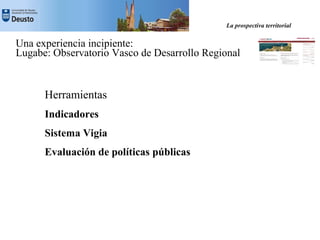 La Prospectiva Territorial