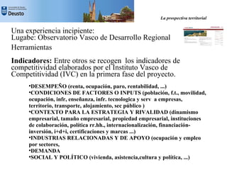 La Prospectiva Territorial