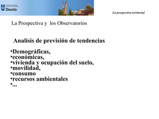 La Prospectiva Territorial