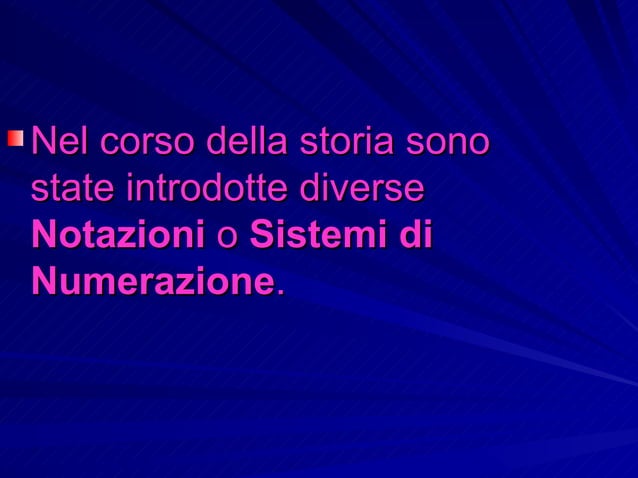 La rappresentazione dei numeri | PPT