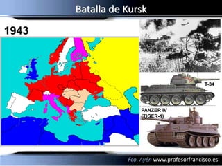 Batalla de Kursk
1943



                                              T-34




                      PANZER IV
                      (TIGER-1)




                  Fco. Ayén www.profesorfrancisco.es
 