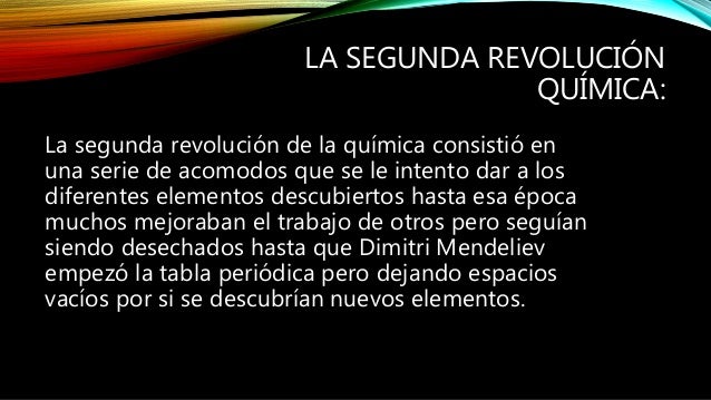 La segunda revolucion quimica y el flúor zinc y el hidrogeno