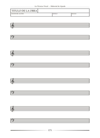 La Técnica Vocal - Material de Ayuda

TITULO DE LA OBRA
DATOS DEL AUTOR                        ESTILO            FECHA




                                 171
 