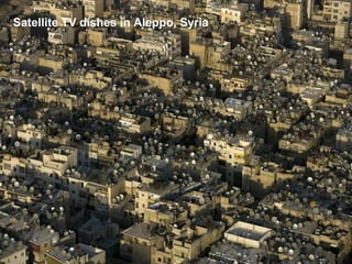 Satellite TV dishes in Aleppo, Syria
 