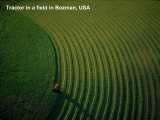 Tractor in a field in Bozman, USA
 